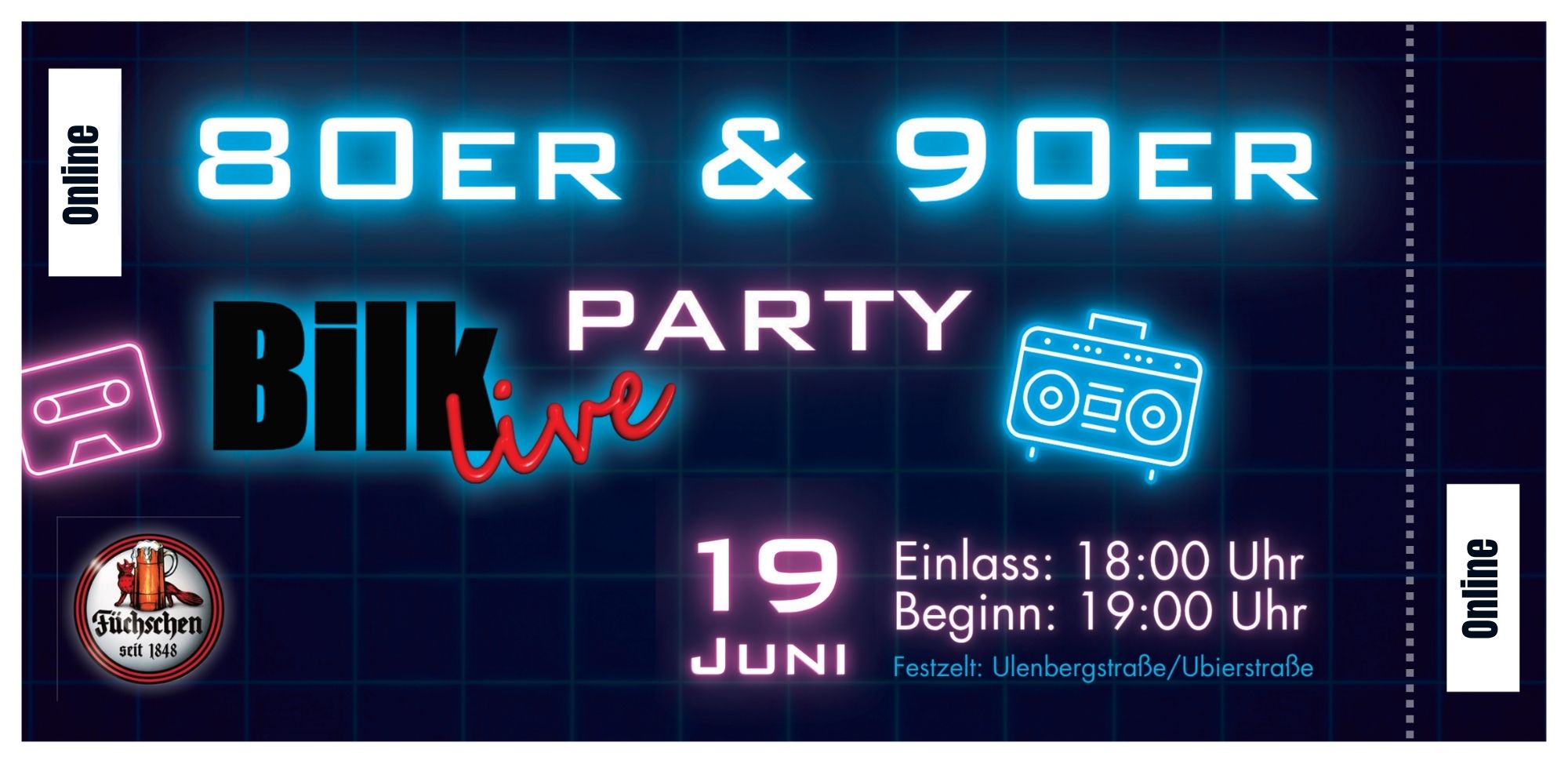 Eintrittskarte Bilk Live 2026